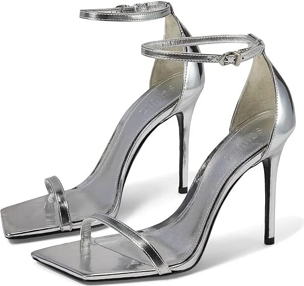 Schutz Jenna Women's Sandals Silver : 10.5 M, Leather