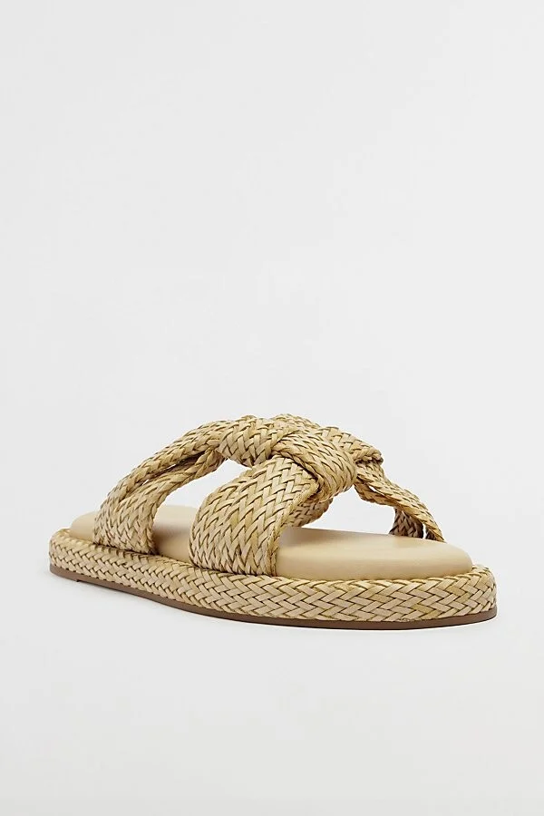 Schutz Kali Braided Sandal in Beige - Image 2