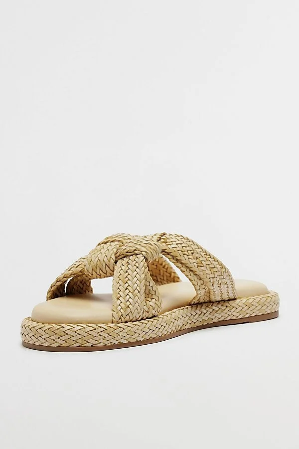 Schutz Kali Braided Sandal in Beige - Image 3