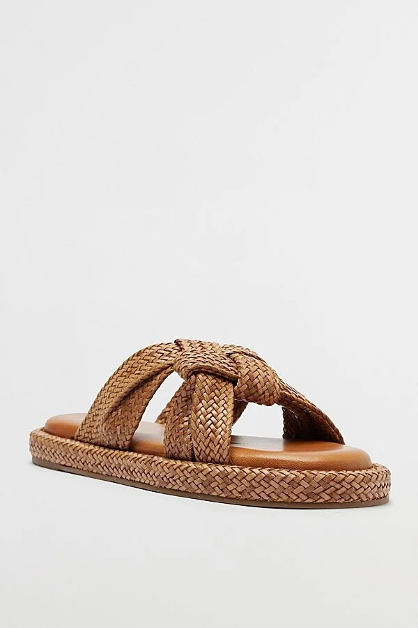 Schutz Kali Braided Sandal in Beige - Image 6