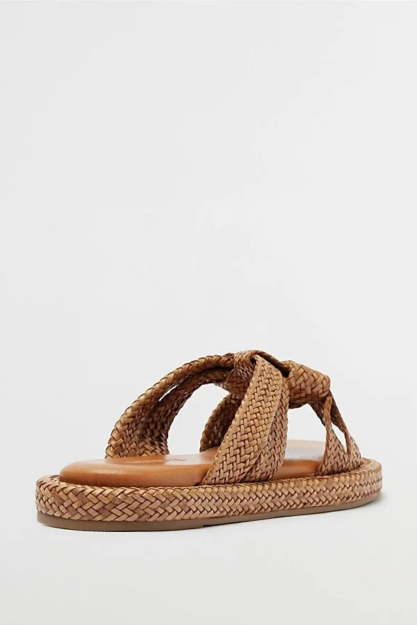 Schutz Kali Braided Sandal in Beige - Image 9