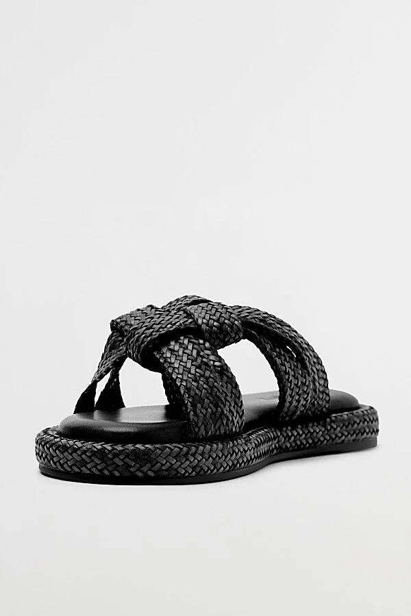 Schutz Kali Braided Sandal in Beige - Image 11