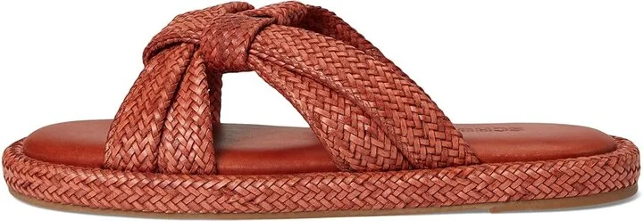 Schutz Kali Flat Women's Sandals Sunset Ochre : 8 M, Leather - Image 6