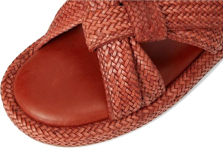 Schutz Kali Flat Women's Sandals Sunset Ochre : 8 M, Leather - Image 7