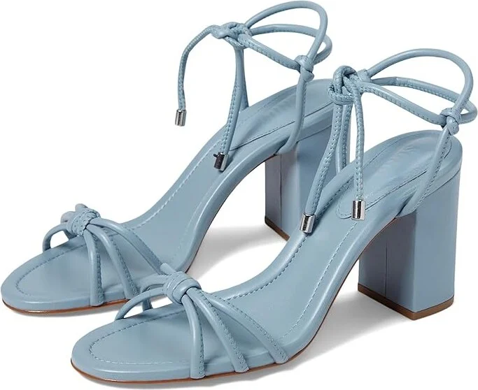Schutz Kate High Block Women's Sandals Blue Sea : 10 M, Leather