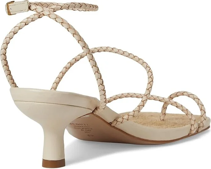 Schutz Kaya Straw Mid Women's Wedge Shoes White : 6.5 M, Leather - Image 4