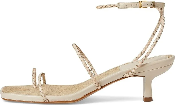 Schutz Kaya Straw Mid Women's Wedge Shoes White : 6.5 M, Leather - Image 6