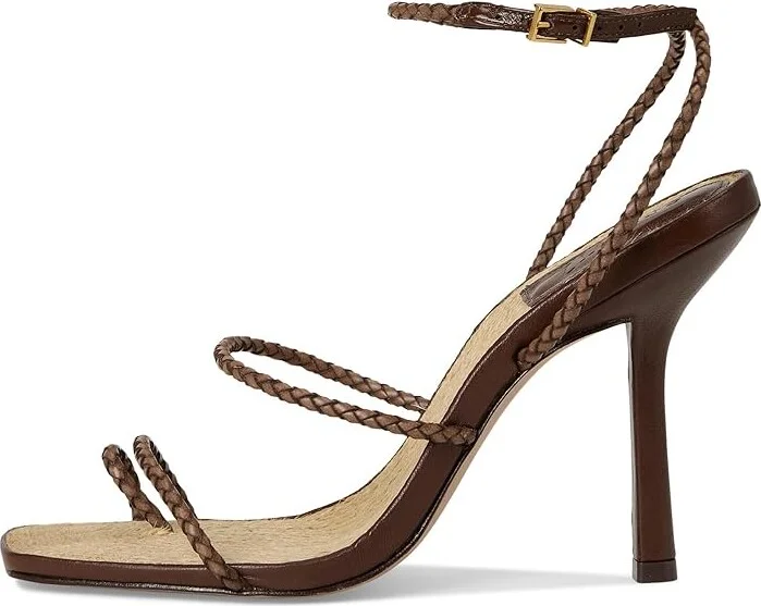 Schutz Kaya Straw Women's Wedge Shoes Desert Brown : 7 M, Leather - Image 6