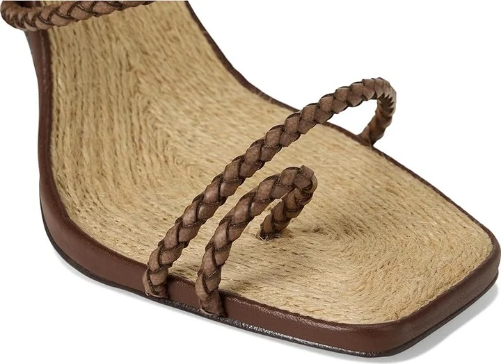 Schutz Kaya Straw Women's Wedge Shoes Desert Brown : 7 M, Leather - Image 7