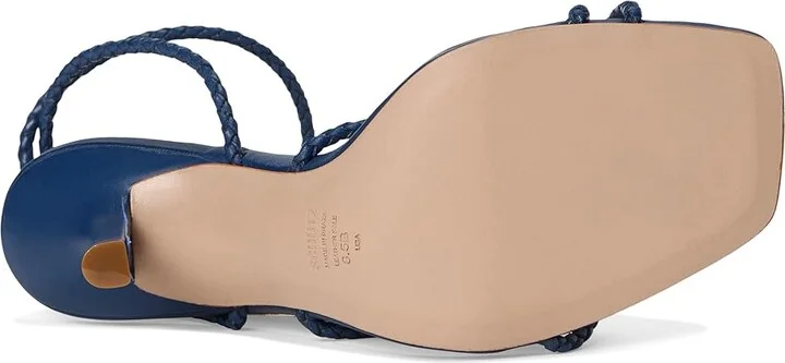 Schutz Kaya Straw Women's Wedge Shoes Infinite Blue : 5 M, Leather - Image 3