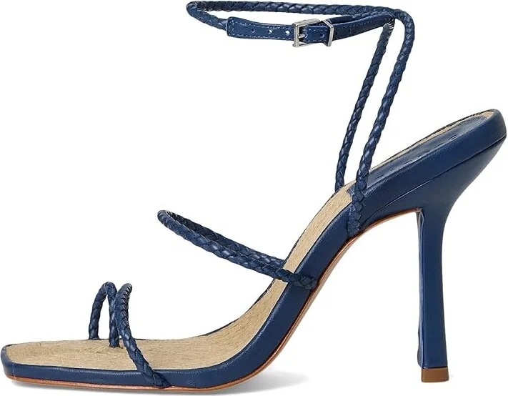 Schutz Kaya Straw Women's Wedge Shoes Infinite Blue : 5 M, Leather - Image 6