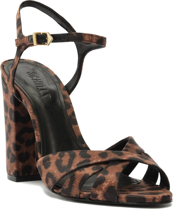 Schutz Keefa Block Satin Sandal