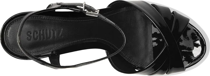 Schutz Keefa High Women's Heels Black 5 : 11 M, Leather - Image 2