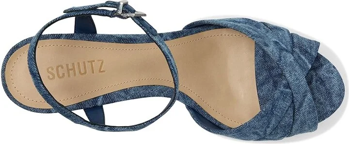 Schutz Keefa High Women's Heels Blue : 5 M, Leather - Image 2