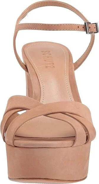 Schutz Keefa High Women's Heels Honey Beige Nubuck : 8 M, Leather - Image 6