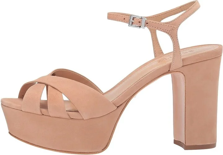 Schutz Keefa High Women's Heels Honey Beige Nubuck : 8 M, Leather - Image 7