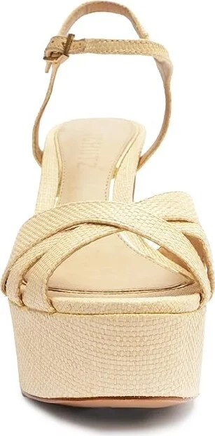 Schutz Keefa High Women's Heels Natural/Light Wood : 10.5 M, Leather - Image 5