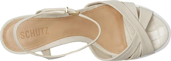 Schutz Keefa High Women's Heels Pearl 1 : 9.5 M, Leather - Image 2