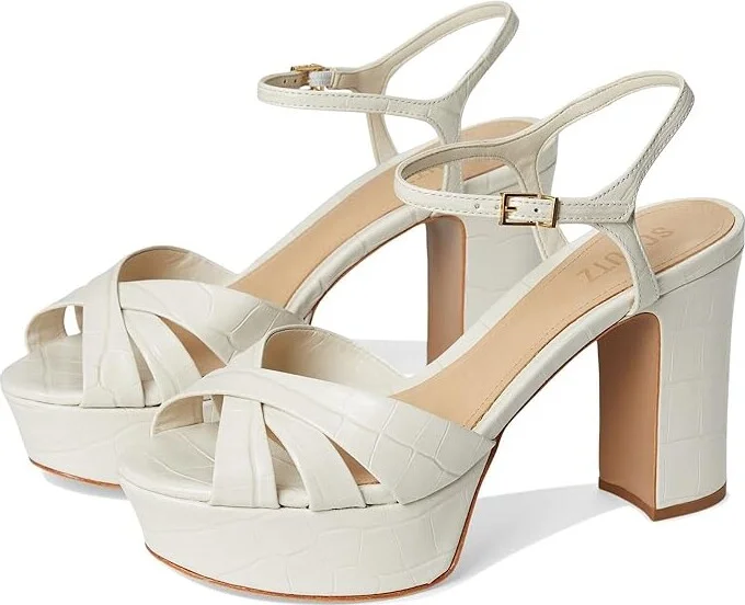 Schutz Keefa High Women's Heels Pearl 1 : 9.5 M, Leather