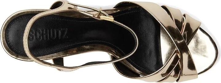Schutz Keefa High Women's Heels Platina : 10.5 M, Leather - Image 2