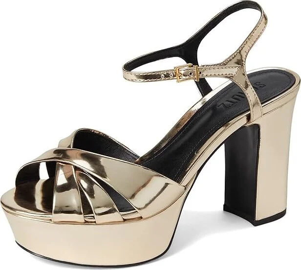 Schutz Keefa High Women's Heels Platina : 10.5 M, Leather - Image 5