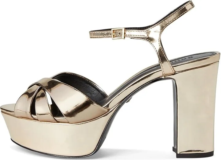 Schutz Keefa High Women's Heels Platina : 10.5 M, Leather - Image 6