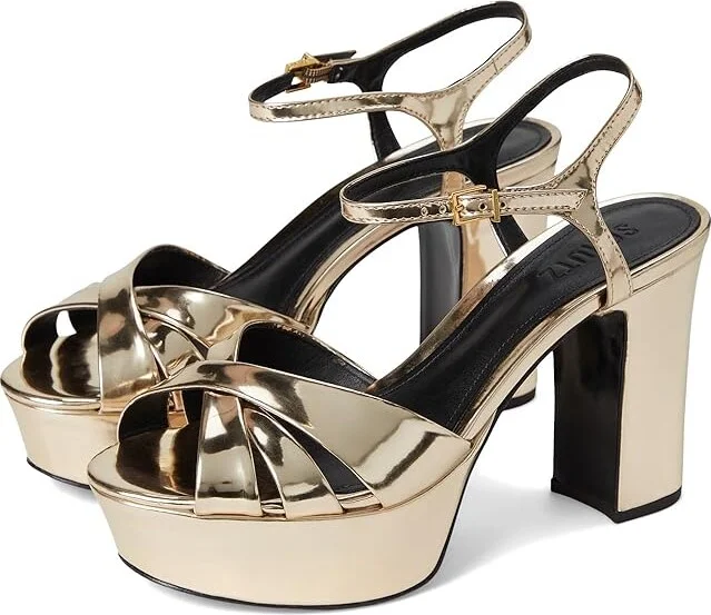 Schutz Keefa High Women's Heels Platina : 10.5 M, Leather