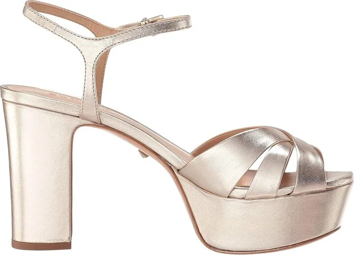 Schutz Keefa High Women's Heels Platina Metallic Napa : 5 M, Leather - Image 8