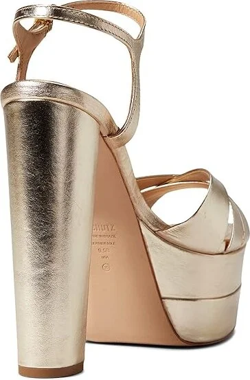 Schutz Keefa High Women's Shoes Platina : 7.5 M, Leather - Image 4