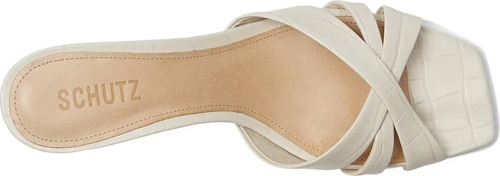 Schutz Keefa Mule Women's Sandals Pearl : 5.5 M, Leather - Image 2