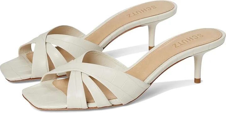 Schutz Keefa Mule Women's Sandals Pearl : 5.5 M, Leather