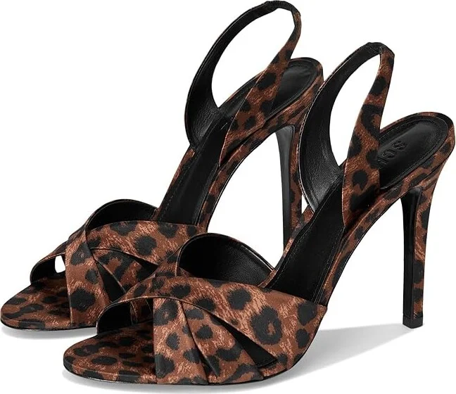 Schutz Keefa Sling Women's Sandals Black / Natural : 6 M, Leather