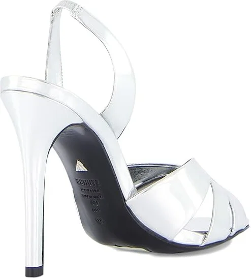 Schutz Keefa Sling Women's Sandals Prata : 5.5 M, Leather - Image 4