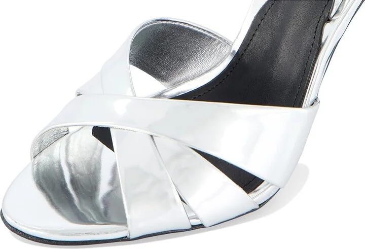Schutz Keefa Sling Women's Sandals Prata : 5.5 M, Leather - Image 7