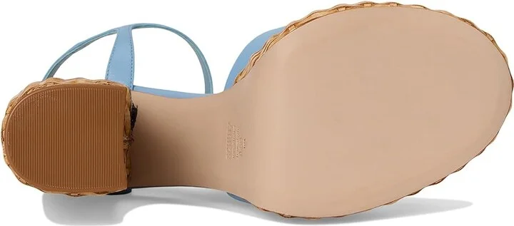 Schutz Keefa Straw Women's Wedge Shoes Sky Blue : 7 M, Leather - Image 3