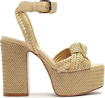 Schutz Khari Woven Platform Heel in Beige - Image 5