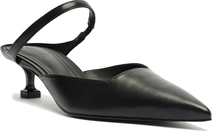 Schutz Laura Mule Kitten Leather Pump