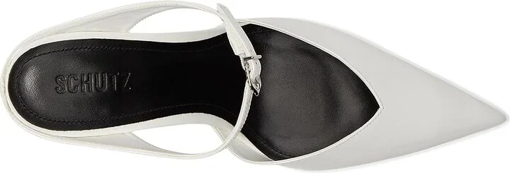 Schutz Laurie Women's Wedge Shoes White : 9.5 M, Leather - Image 2