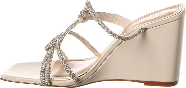 Schutz Lauryn Wedge Leather Wedge Sandal - Image 2