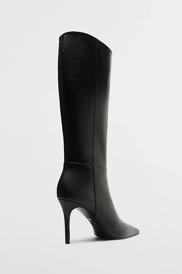 Schutz Leather Mikki Up Knee-High Boot in Black - Image 5