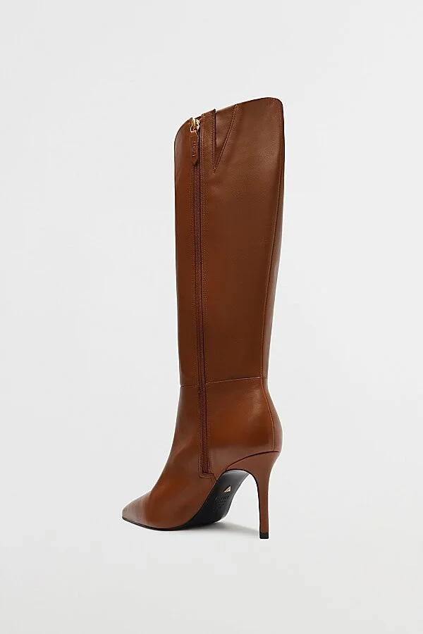 Schutz Leather Mikki Up Knee-High Boot in Black - Image 9