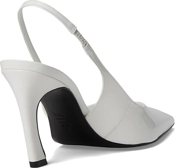 Schutz Lexi Sling High Women's Heels White : 8.5 M, Leather - Image 4