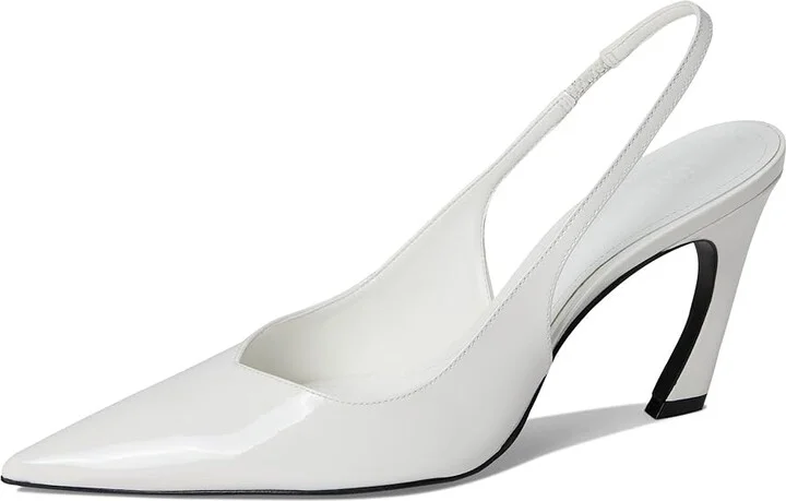 Schutz Lexi Sling High Women's Heels White : 8.5 M, Leather - Image 5