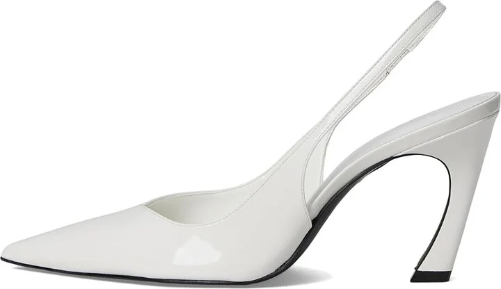 Schutz Lexi Sling High Women's Heels White : 8.5 M, Leather - Image 6