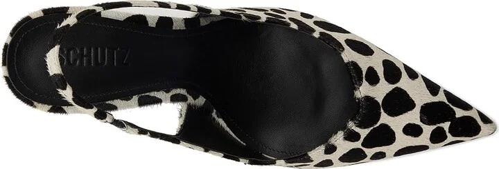 Schutz Lexi Sling Wild Women's Shoes White/Black : 7 M, Leather - Image 2