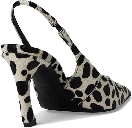 Schutz Lexi Sling Wild Women's Shoes White/Black : 7 M, Leather - Image 4