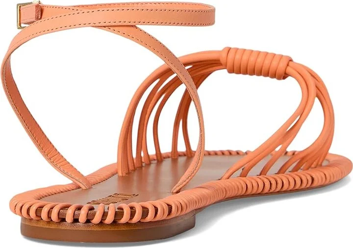 Schutz Livia Flat Women's Wedge Shoes Coral Sand : 6.5 M, Leather - Image 4