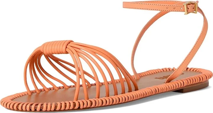 Schutz Livia Flat Women's Wedge Shoes Coral Sand : 6.5 M, Leather - Image 5