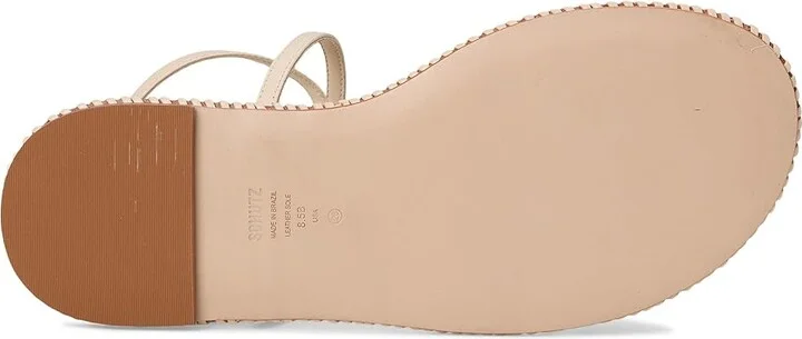 Schutz Livia Flat Women's Wedge Shoes White : 10 M, Leather - Image 3