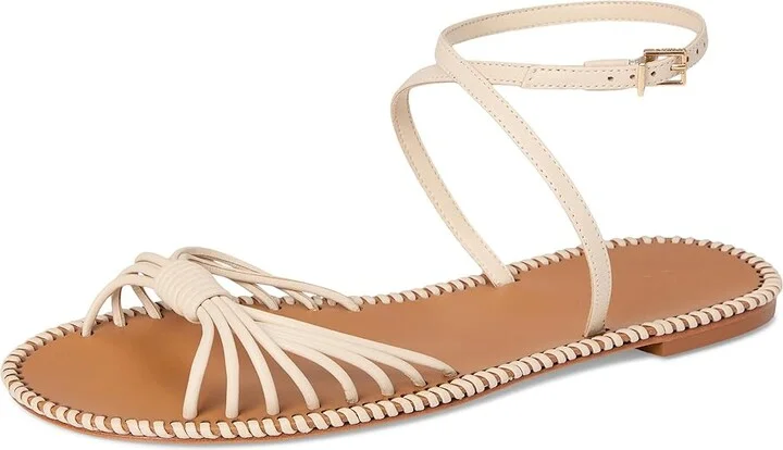 Schutz Livia Flat Women's Wedge Shoes White : 10 M, Leather - Image 5